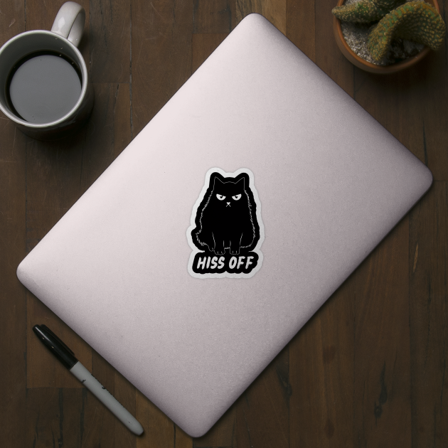 Hiss Off Cat Doodle Design by Teewyld